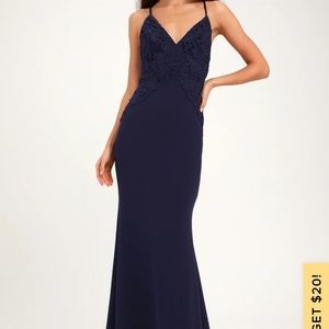 NWT Lulus Katalina backless crochet maxi dress